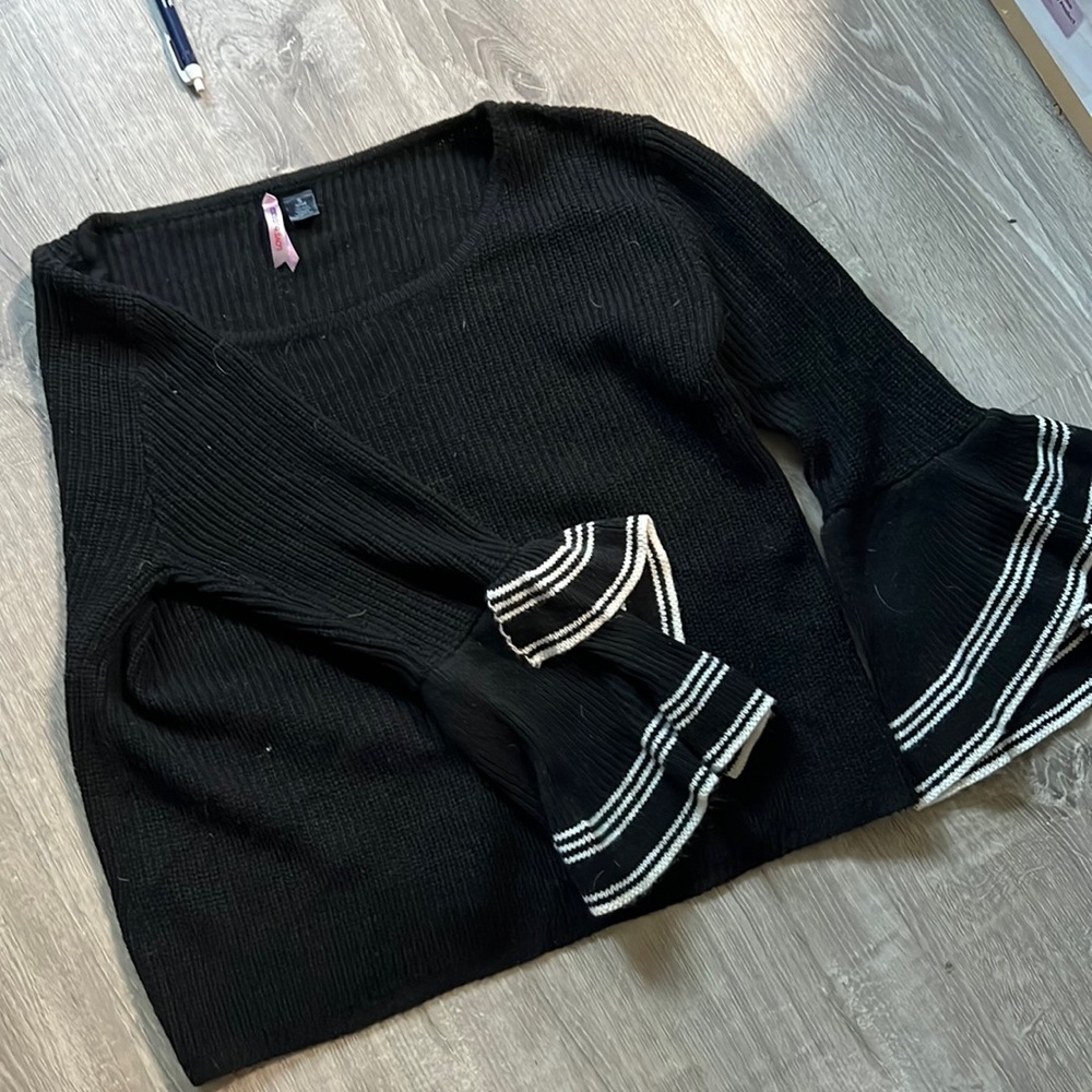Adorable bell sleeve sweater